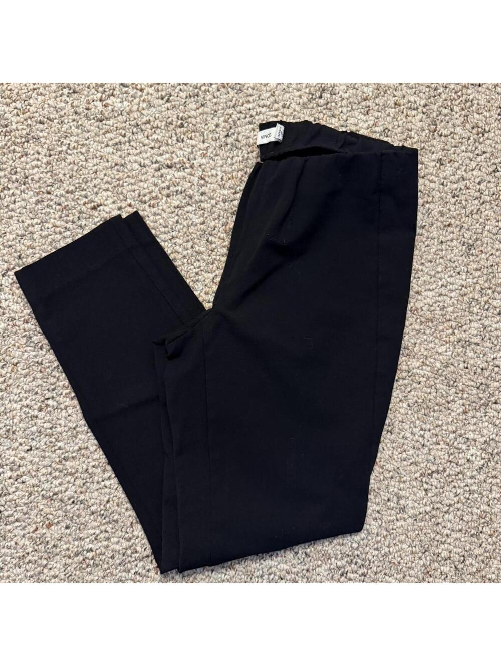 Vince black tailored stretch capri dress trousers